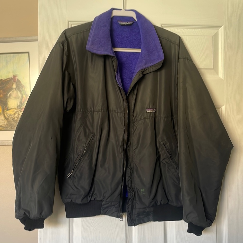 Vintage Patagonia jacket black and purple size large